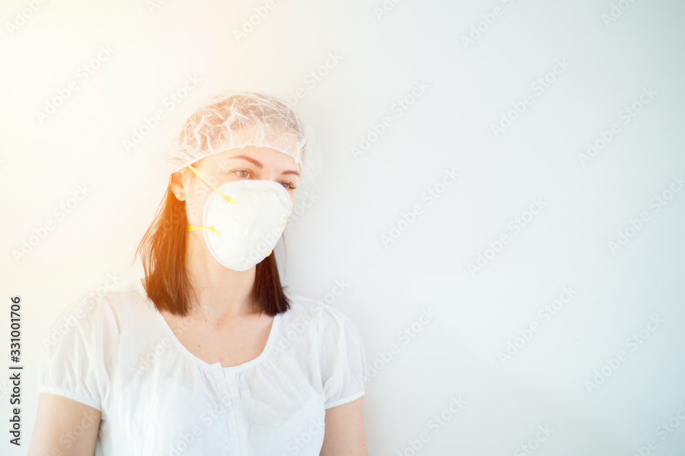 Covid-19 infected patient in quarantine room with quarantine Covid-19 infected patient in quarantine room with quarantine