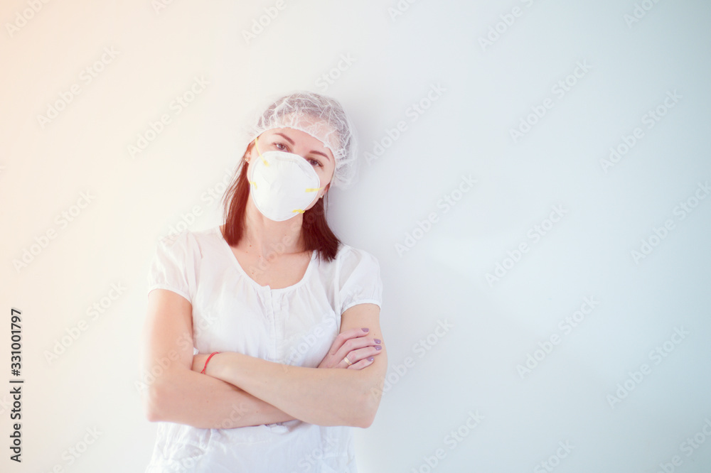Covid-19 infected patient in quarantine room with quarantine Covid-19 infected patient in quarantine room with quarantine