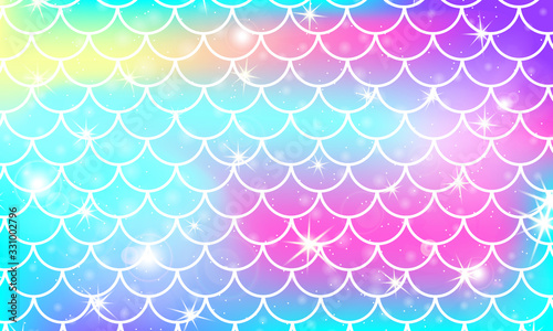 Mermaid scales. Fish squama. Rainbow pattern.