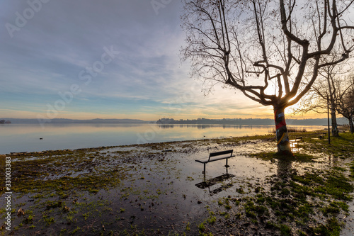 Fototapeta Naklejka Na Ścianę i Meble -  view of lake Varese on a beautiful sunny day