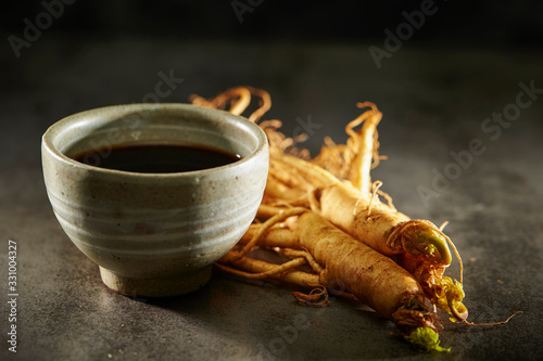 Bild auf Leinwand Korean ginseng root