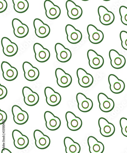 background pattern green little avocados