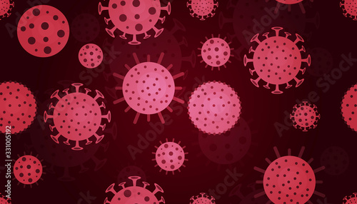 Corona Virus background, place for a text. Virus from China, corona virus danger and outbreak.
