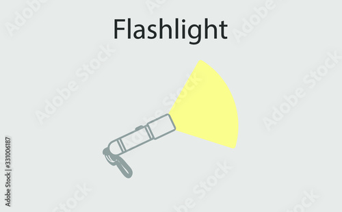 flashlight icon vector. flashlight icon outline style design