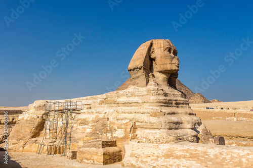 The Great Sphinx of Giza undergoing restoration