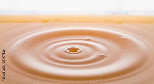 rippling after a few drops of peach juice.