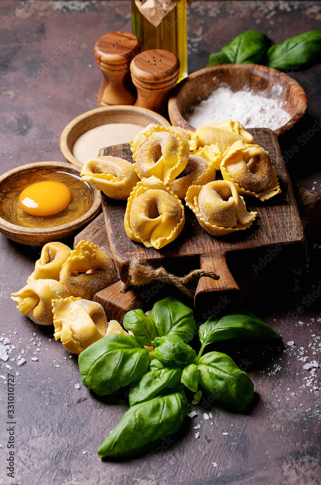 Raw traditional Itallian ravioli Raw traditional Itallian ravioli