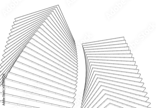 abstract building architectural background 3d