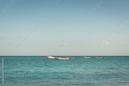 Old caribbean boats