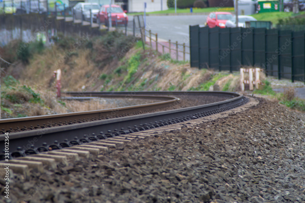 Naklejka premium curva del tren