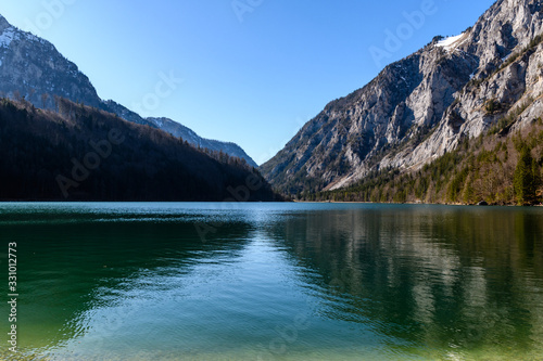 The lake  Leopodsteiner See  near Eisenerz  Styria  Austria