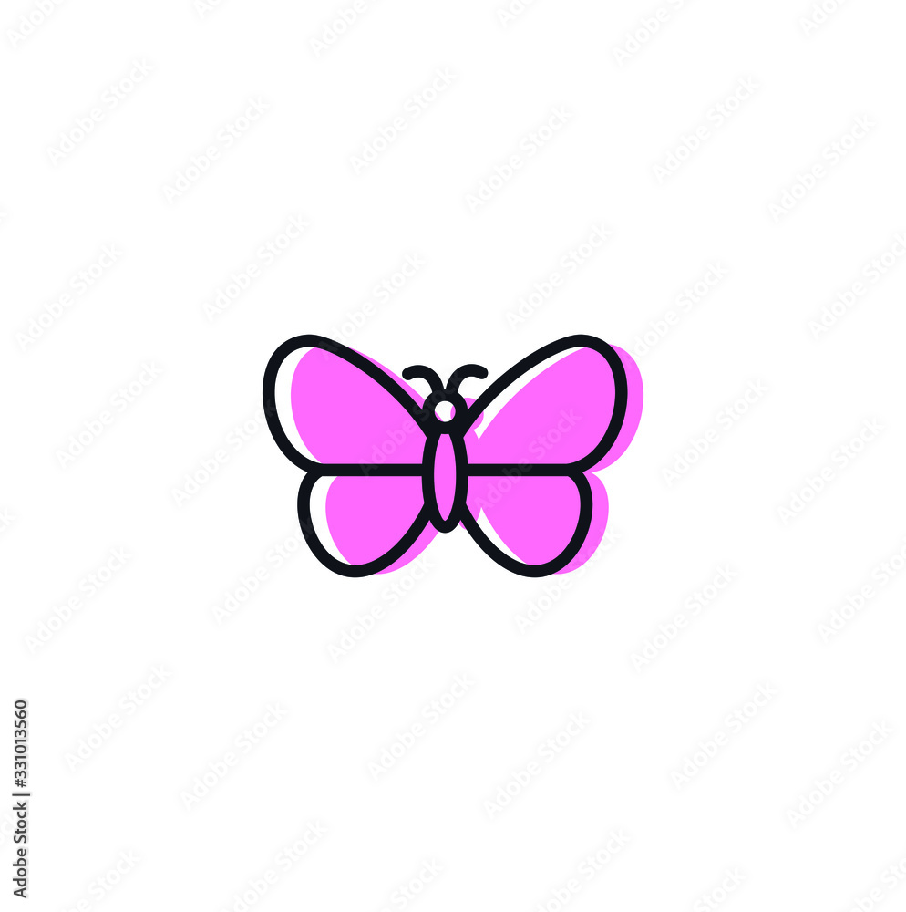 butterfly line concepts logo design vector