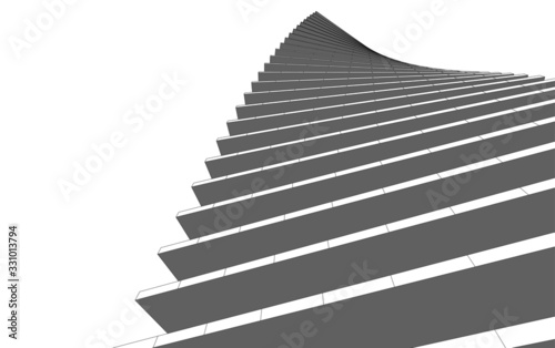 abstract building architectural background 3d