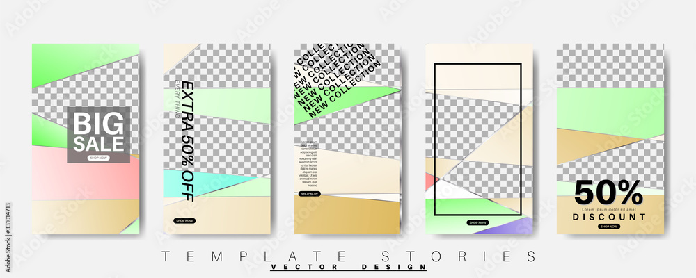Geometric shape banner template that can be edited for social media posts. vector design