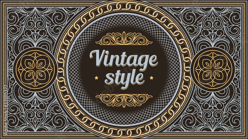 Vintage decorative ornate label design