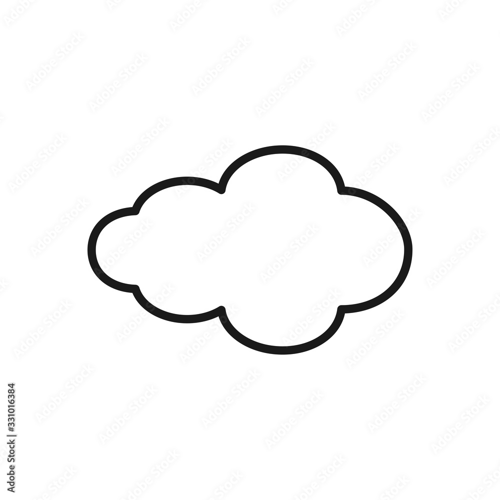 cloud icon in trendy flat style cloud icon in trendy flat style