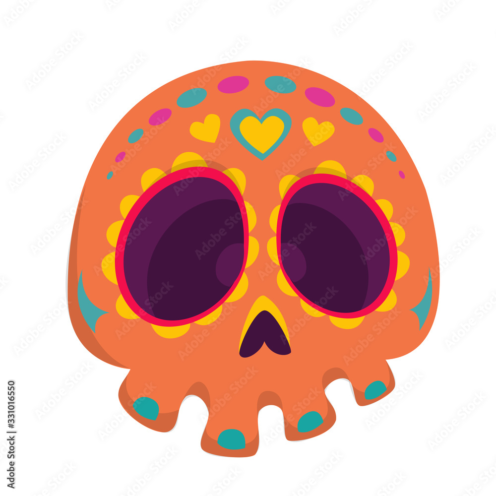 Fototapeta premium Day of the dead vector illustration set