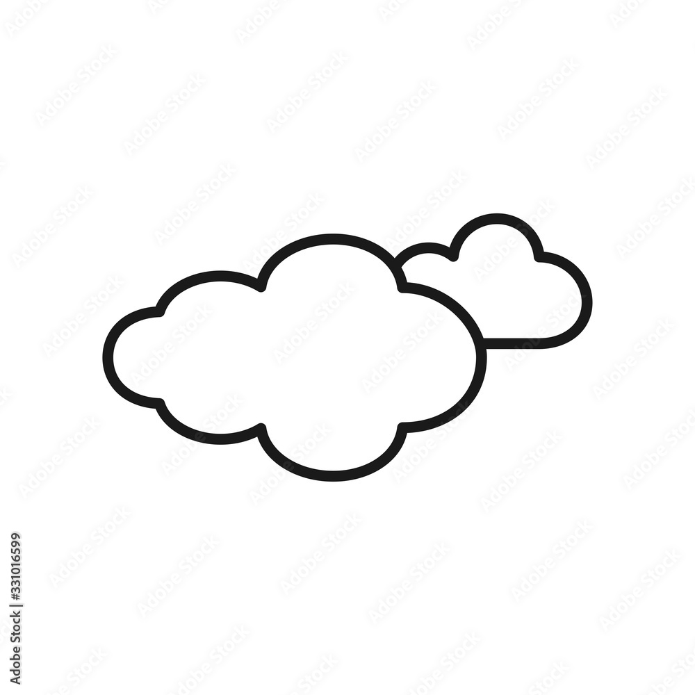 cloud icon in trendy flat style