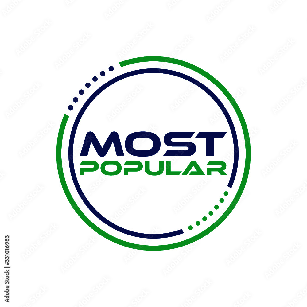 Most popular sign isolated on white background Most popular sign isolated on white background