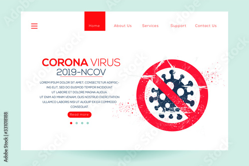 Creative Website template of (Corona virus -2019-nCoV ),Vector illustration.