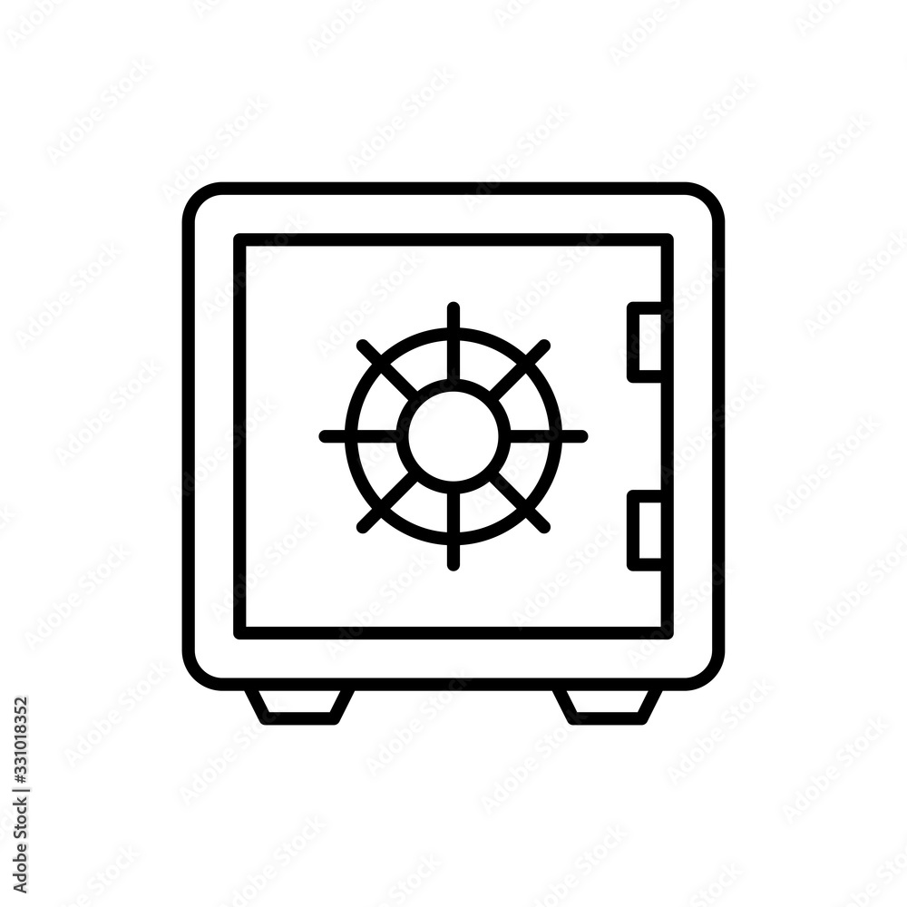 Locker Vector Icon Line Illustration. Locker Vector Icon Line Illustration.