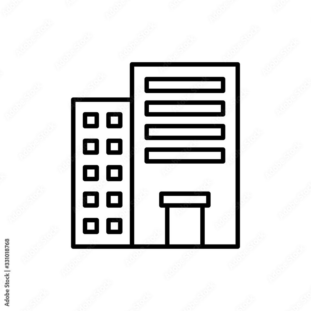 Building Vector Icon Line Illustration. Building Vector Icon Line Illustration.