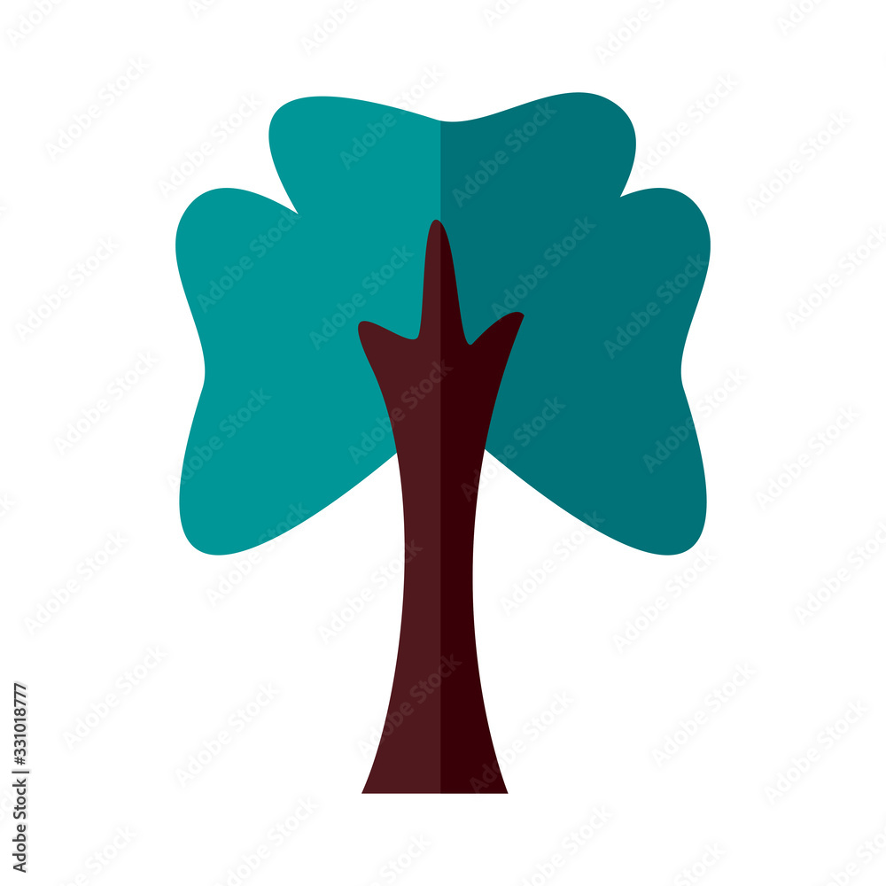 tree plant forest flat style icon