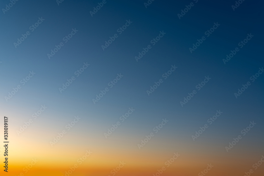 clear sky at sunrise background