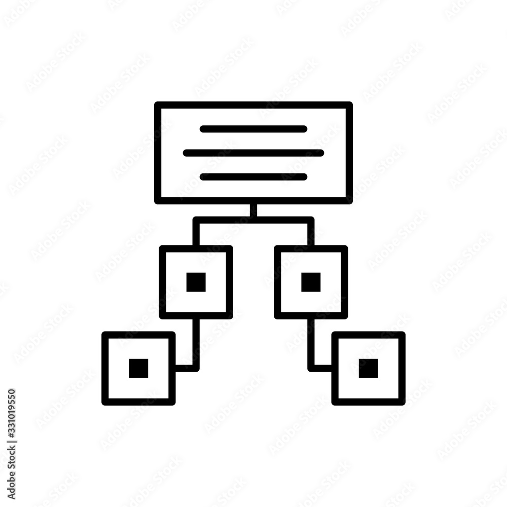 Hierarchy Vector Vector Icon Line Illustration. Hierarchy Vector Vector Icon Line Illustration.