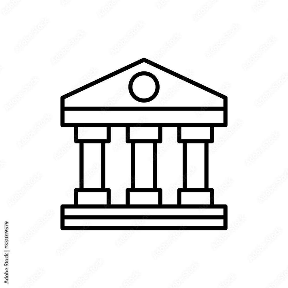 Bank Vector Vector Icon Line Illustration. Bank Vector Vector Icon Line Illustration.