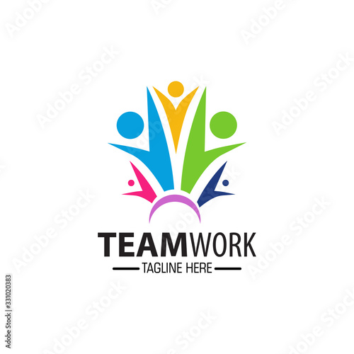 organization teamwork logo template