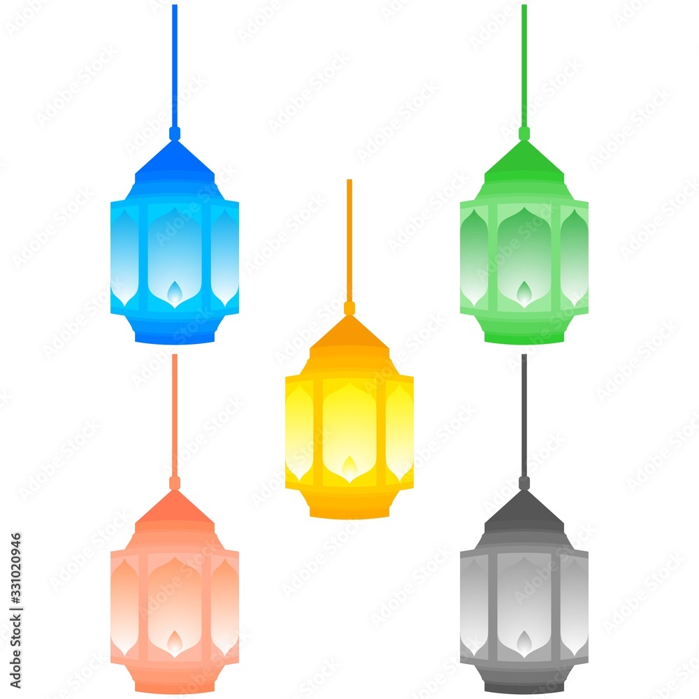 Ramadan Lantern Design in Set for Creative Concept of Islamic Celebration. Ramadan Lantern Design in Set for Creative Concept of Islamic Celebration.