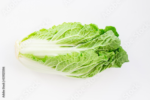 head of fresh green chinese cabbage