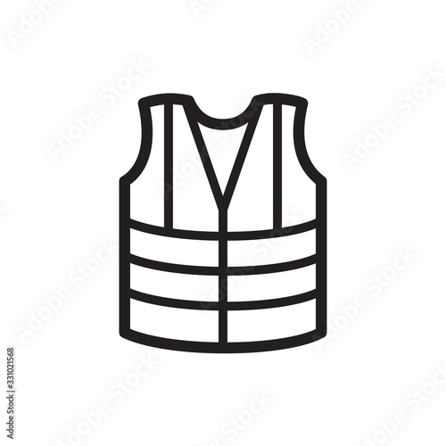 vest icon in trendy flat style