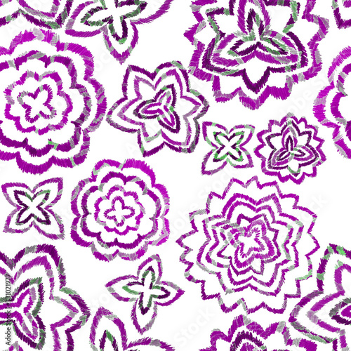 Creative seamless pattern with hand drawn ikat stars. Ethnic boho seamless pattern. Fabric bohemian fashion.Trendy seamless texture for print design.Abstract geometric pattern.