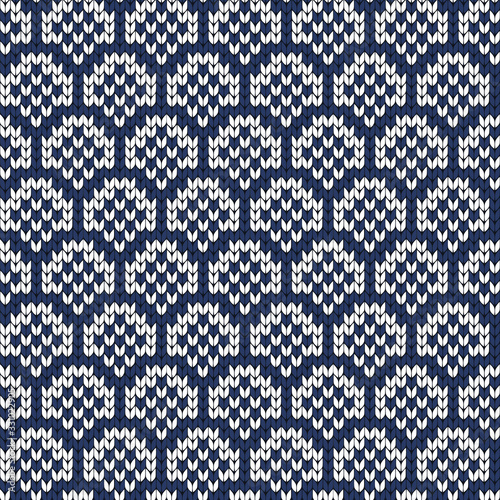 Knitted seamless Chinese pattern scales
