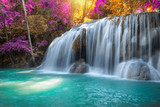 Beautyful waterfall nature season spring fantasy in forest thailand. Travel nature outdoor concept