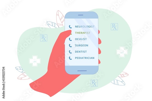 Convenient List Phone Numbers Different Doctors.