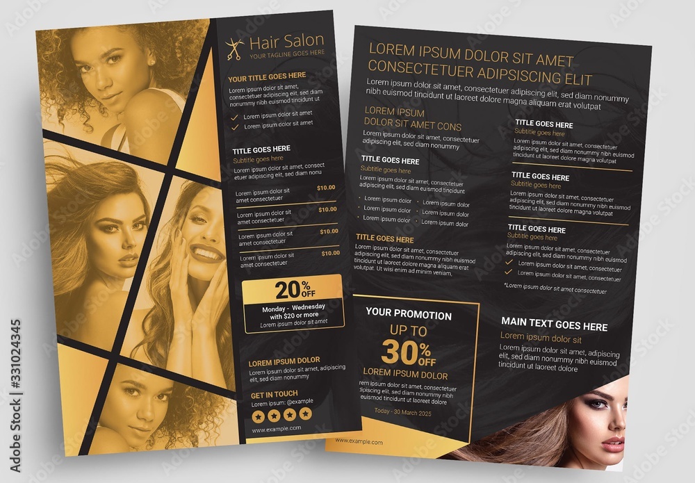 hair-salon-flyer-layout-with-black-and-gold-theme-stock-template