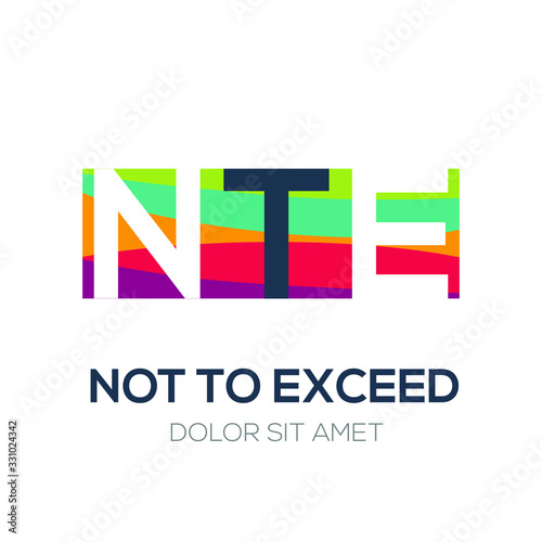 NTE mean (not to exceed) Word written in search bar ,Vector illustration.