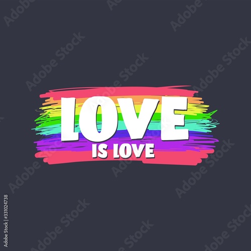 gay pride loves is love lgtb flag with rainbow
