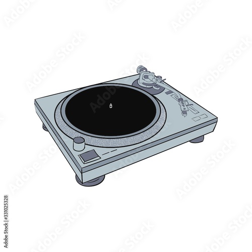 turntable vinyl vintage music dj set