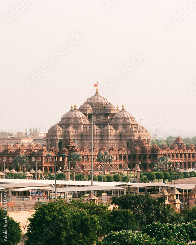 Akshardham Viewed from far away in New Delhi, India