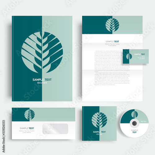 Leaf theme Corporate identity design template