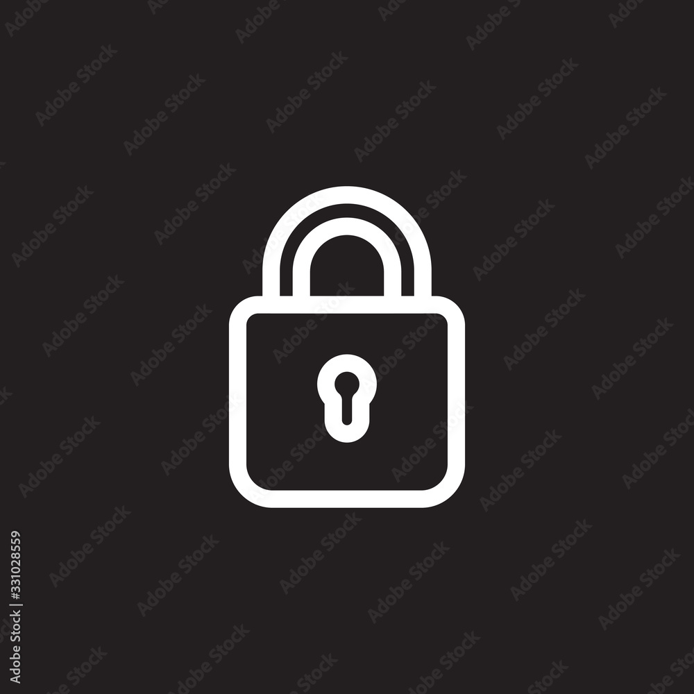 padlock or lock icon isolated on black background padlock or lock icon isolated on black background