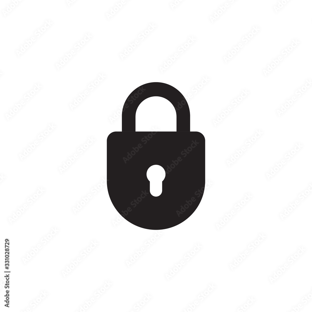 lock icon isolated on white background lock icon isolated on white background
