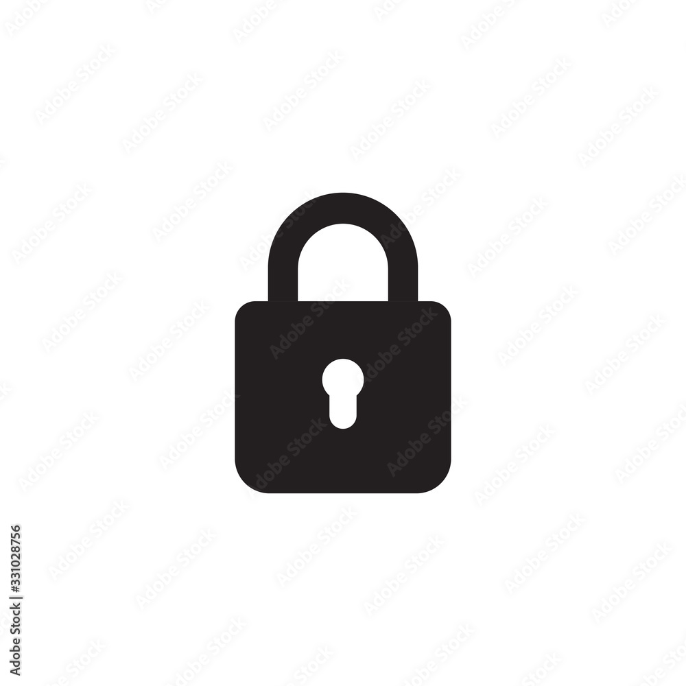 lock icon isolated on white background lock icon isolated on white background