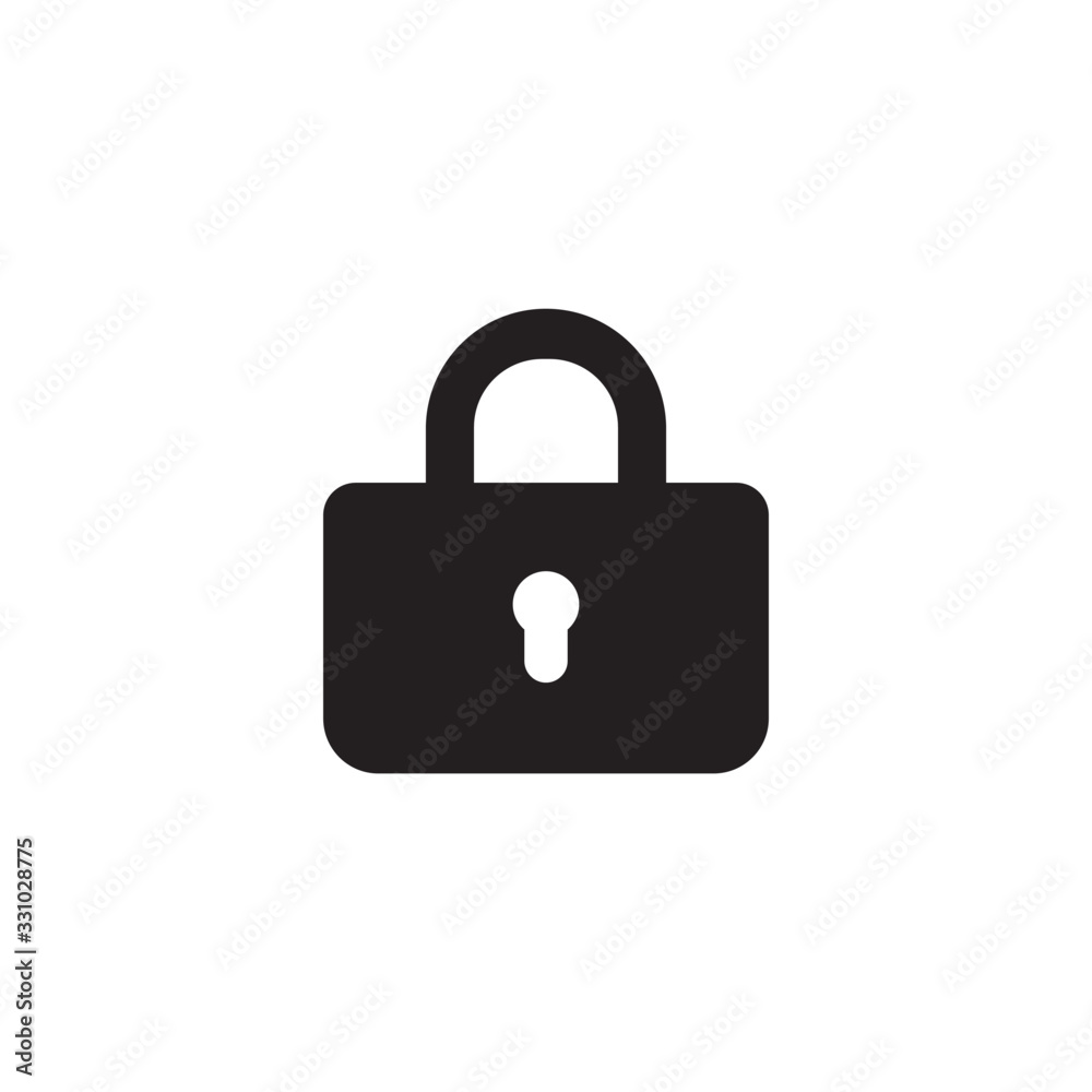 lock icon isolated on white background lock icon isolated on white background