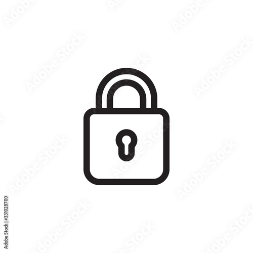 lock icon isolated on white background