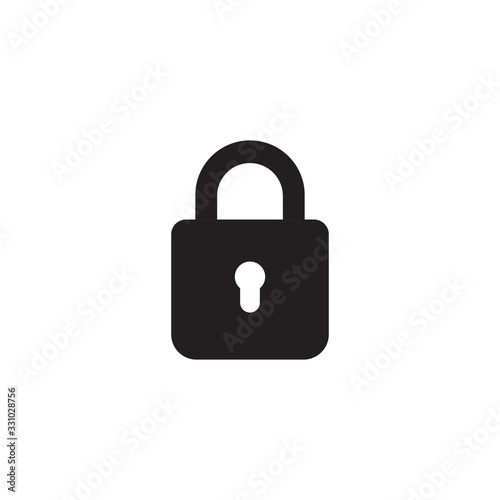 lock icon isolated on white background